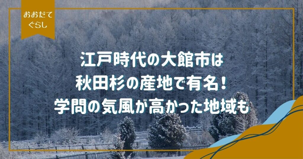 大館市は戊辰戦争激戦の地!大館周辺の戦いから残されている文化財まで解説